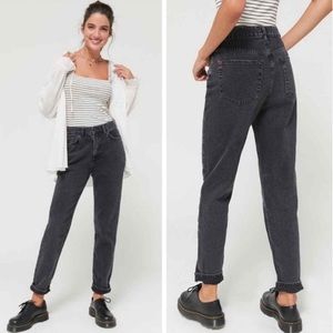 BDG | Mom High-Rise Jeans, Washed Black Dark Charcoal Wash Sz. 26